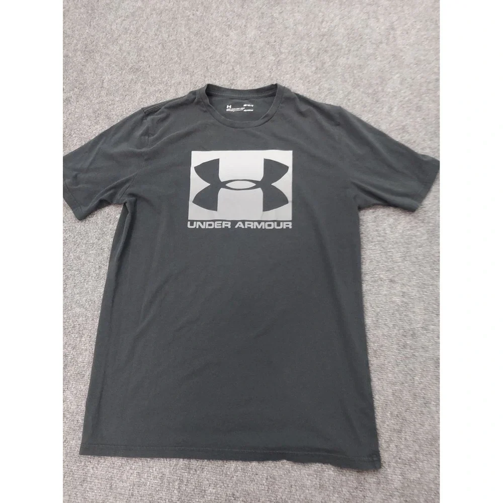 Lot 3 UNDER ARMOUR Shirt Men Medium Blue Black Henley Tee Short Long Sleeve Logo